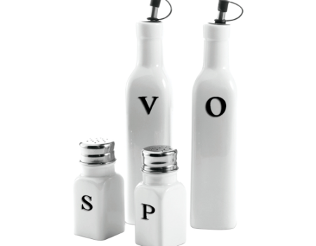 Ceramic Oil &vinegar and Salt & Pepper set