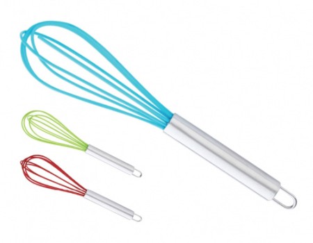 Rubber Whisk with Steel Handle