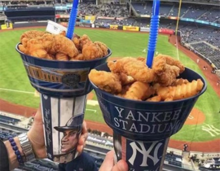 Custom Logo Large Capacity Combination Juice Popcorn Snack Drinking Take Away Plastic Cup With Hot Food Tray