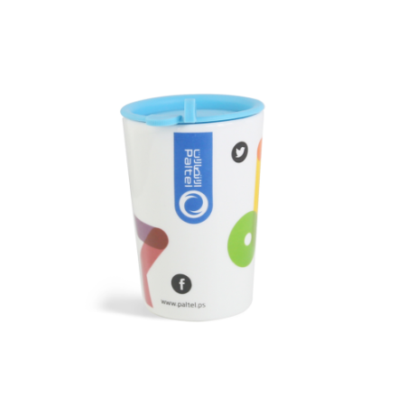 Plastic cover coffee mug